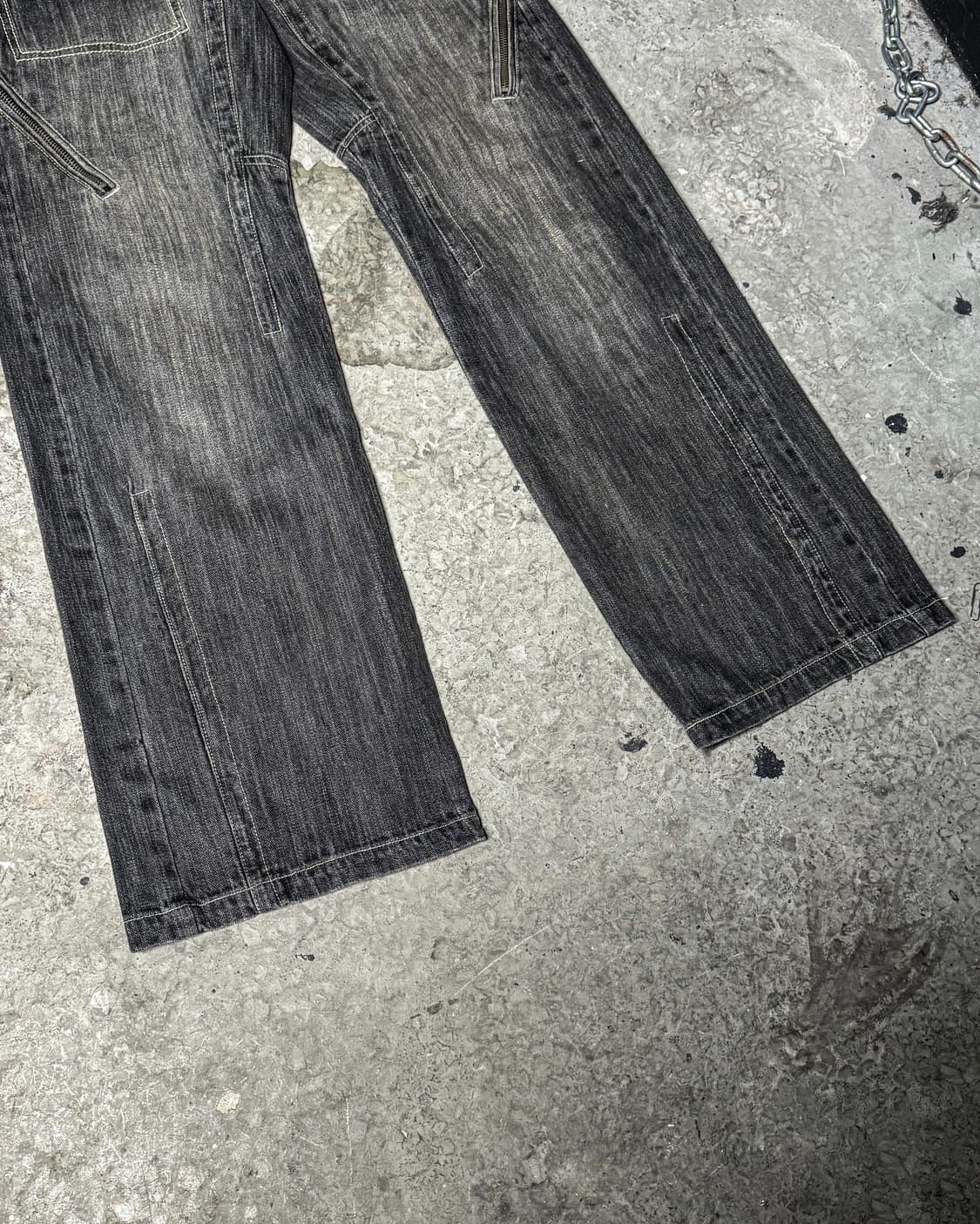 gray Denim Zip Cargo Pants 상품이미지4