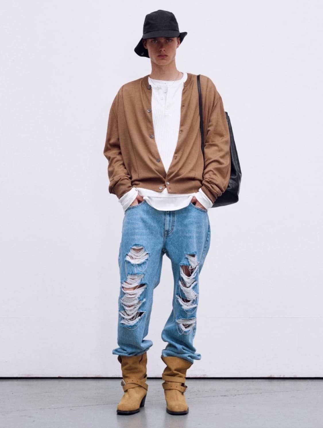 [이준호님 착용] 렉토 24ss 자카드 시어 가디건 상품이미지1