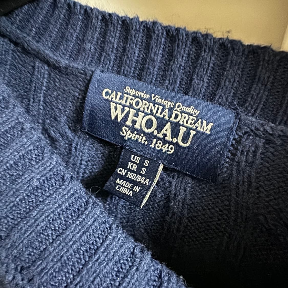 후아유 케이블 크롭 니트 S 상품이미지3