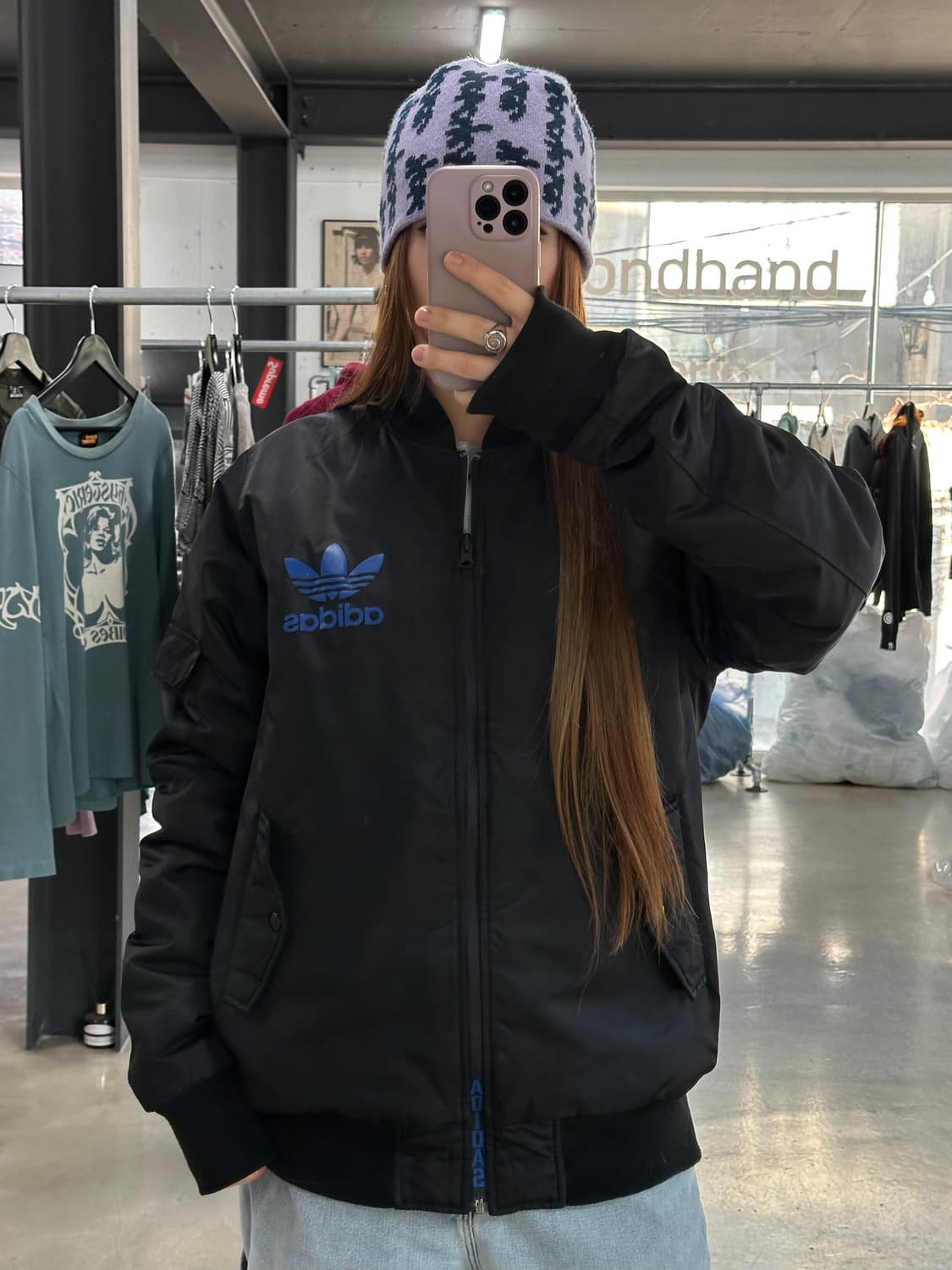 아디다스 리버시블 파이어버드 빅로고 Ma-1 항공점퍼 상품이미지2