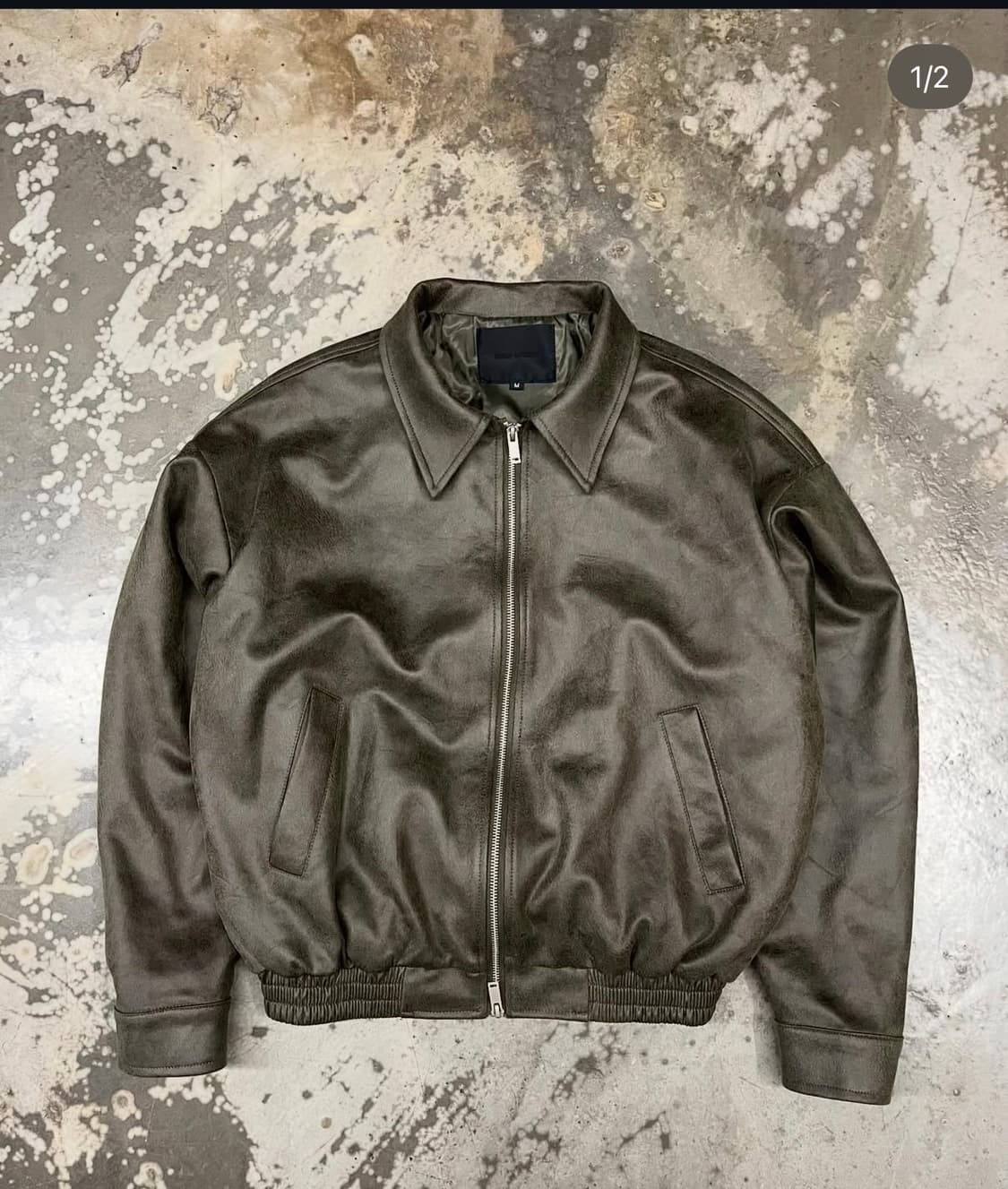 블랙 모먼트 비건레더 자켓 M 상품이미지1