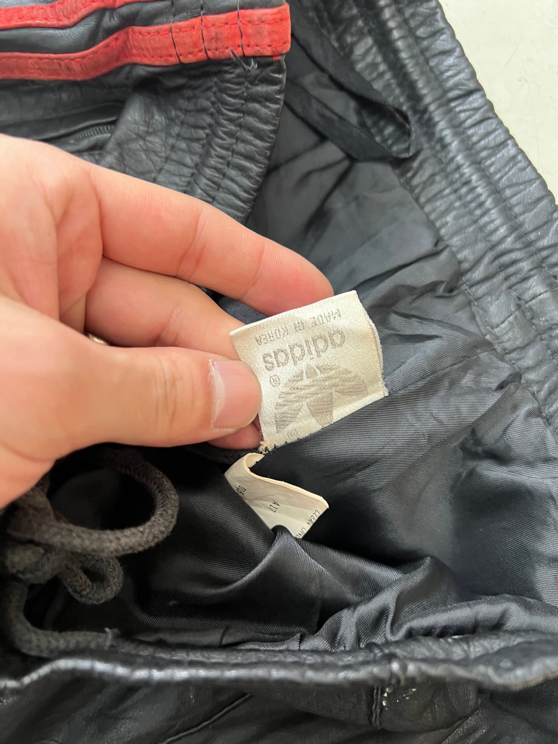 80s Adidas RUN DMC 레더 트랙팬츠 상품이미지4