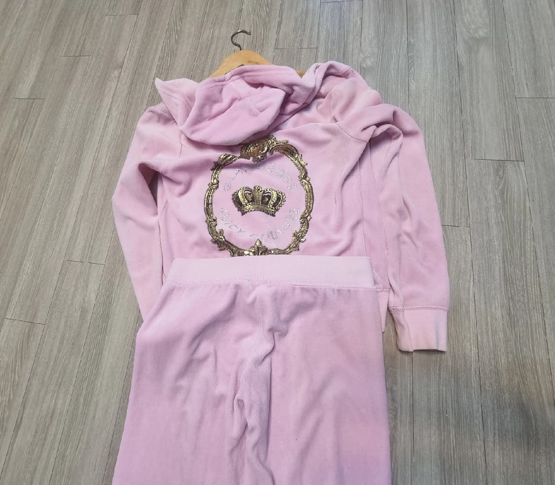 급처) 쥬시꾸뛰르 베이비핑크 트레이닝복 세트 상품이미지4