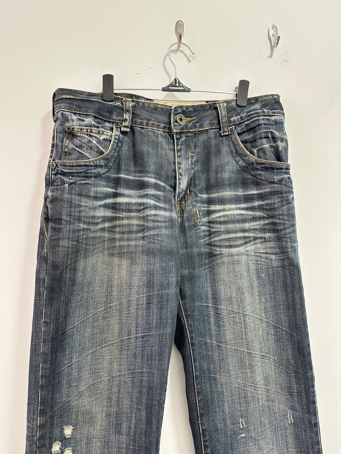 Vintage destroyed fade lines jeans 상품이미지8
