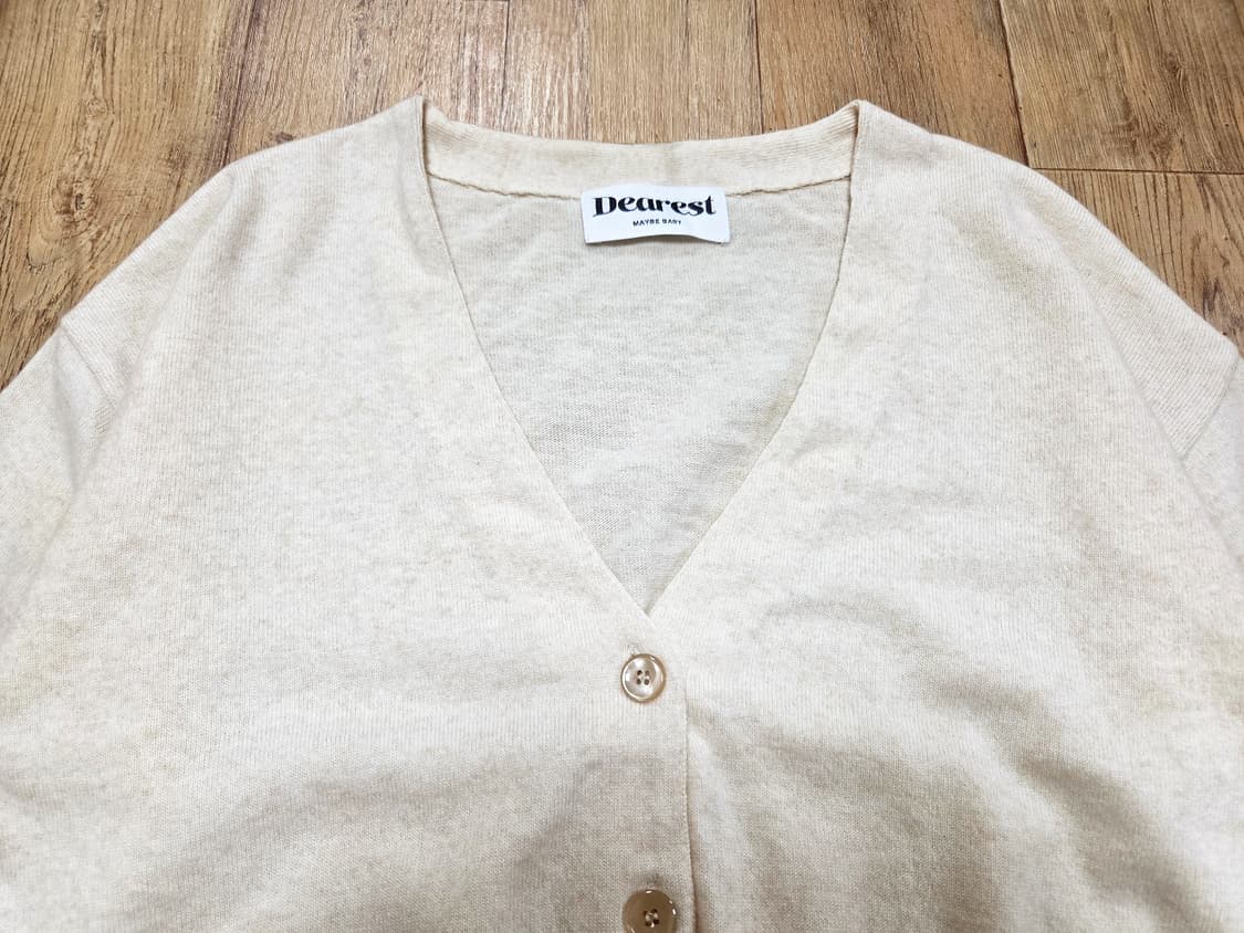 메이비베이비(MAYBEBABY) 디어리스트 V넥 가디건 프리사이즈 새상품 상품이미지2