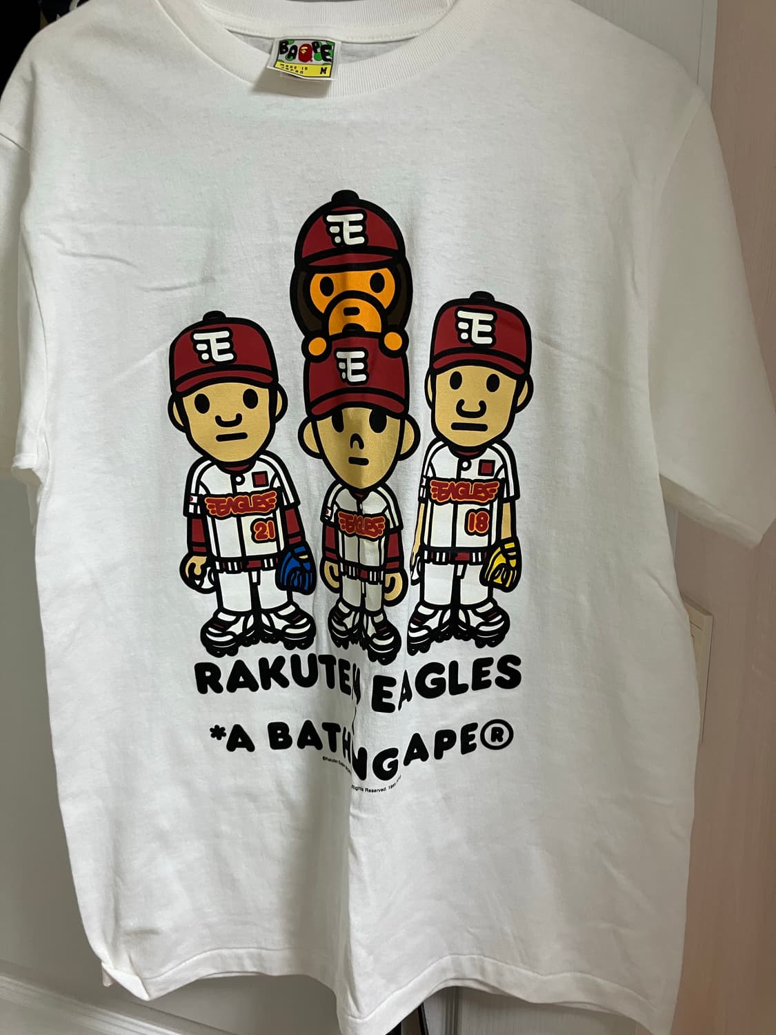 BAPE 베이프 베이비 마일로 라쿠텐 반팔 M 상품이미지1