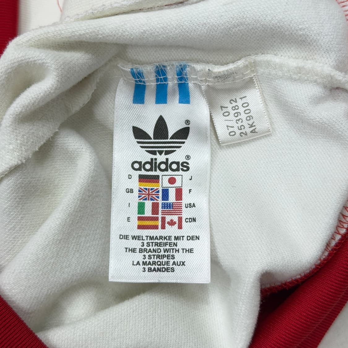 아디다스 빈티지 캐나다 화이트 레드 흰빨 트랙탑 져지 자켓 L 100 상품이미지6