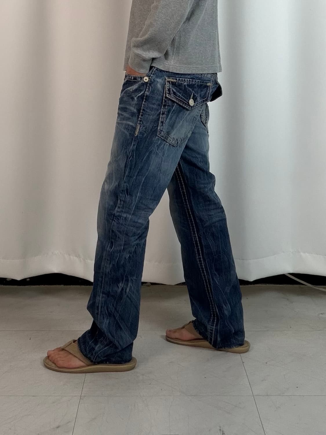 a603) 30 버커루 빈티지 워싱 데님/청바지 상품이미지3