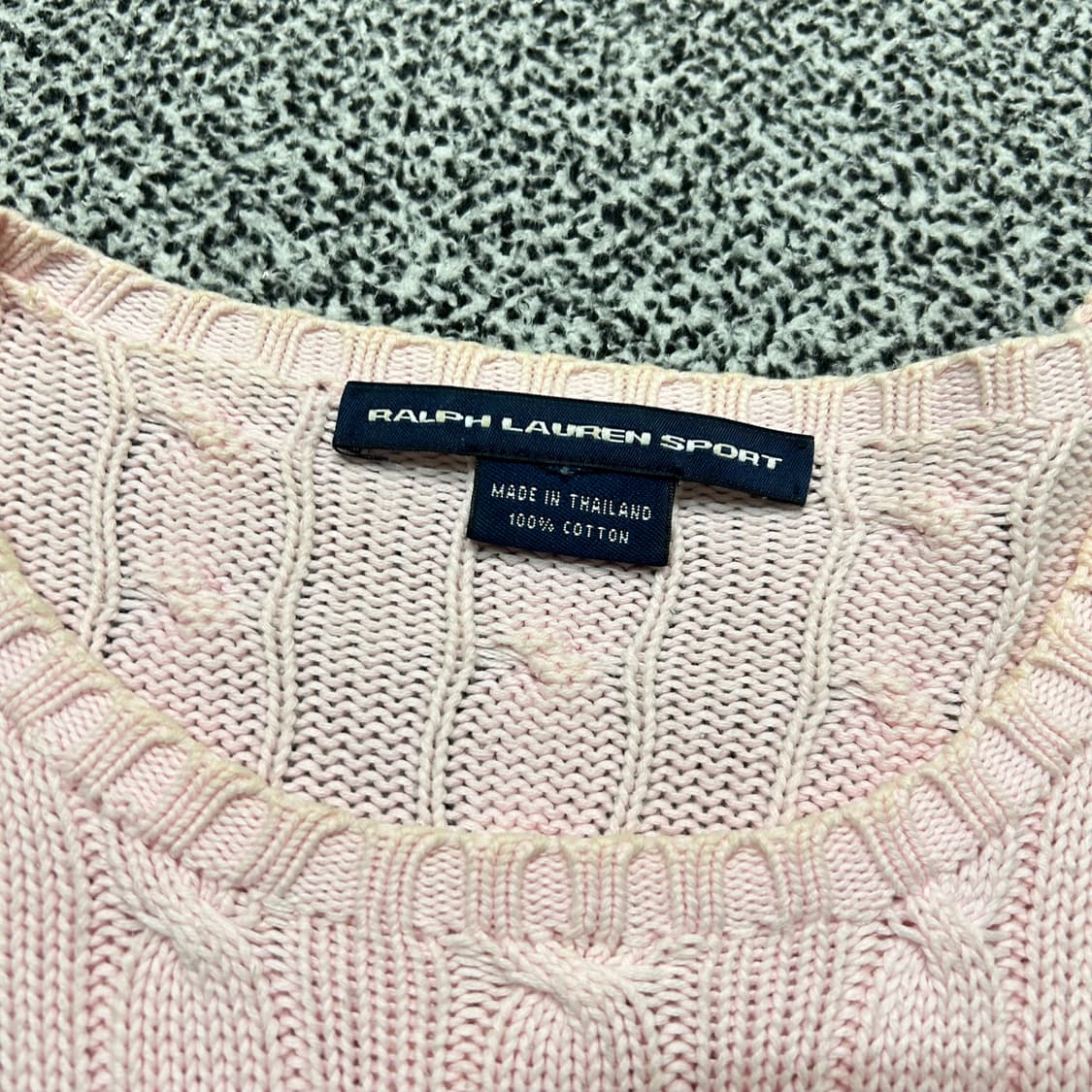 폴로 케이블 핑크 니트 상품이미지4