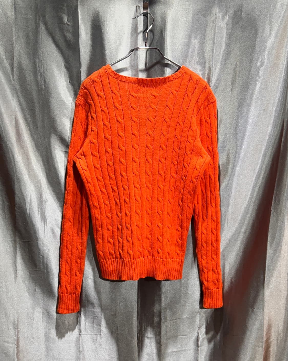 M 폴로 랄프로렌 옐로우포니 오렌지 케이블 니트 상품이미지3