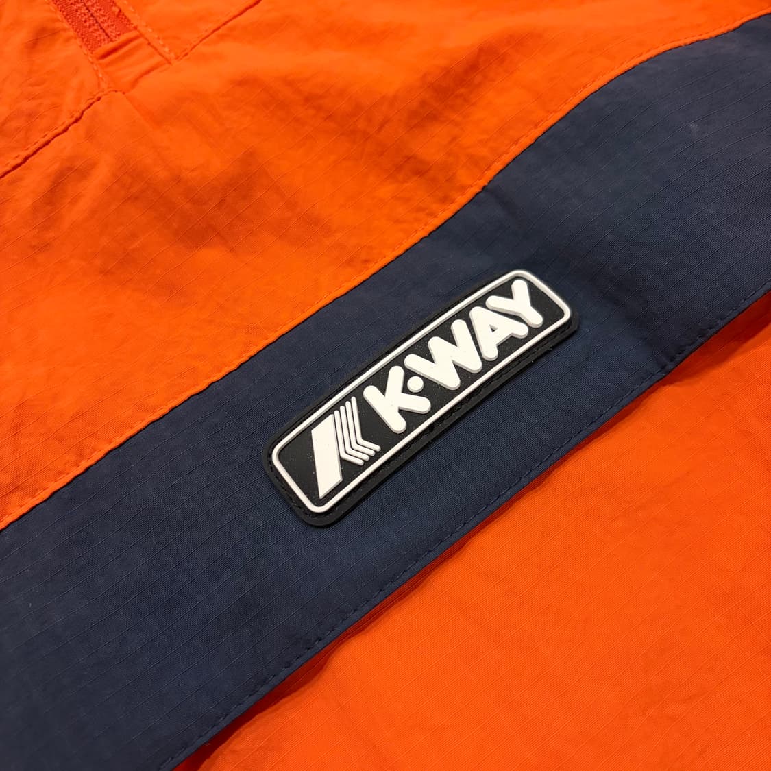 [L] 까웨 케이웨이 오렌지/네이비 아노락 후드 자켓 D539 상품이미지4