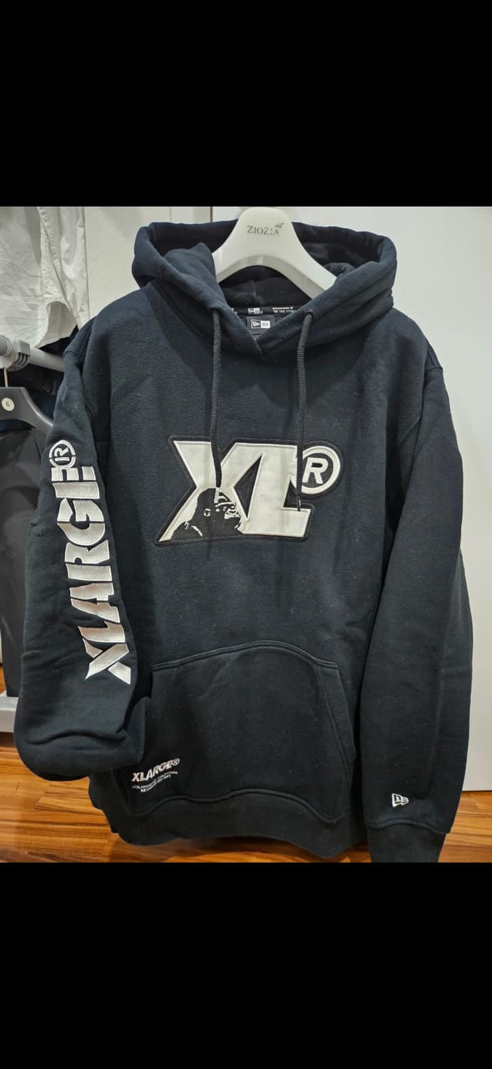 XLARGE 뉴에라 콜라보 후드티(남성/블랙/2XL) 상품이미지1