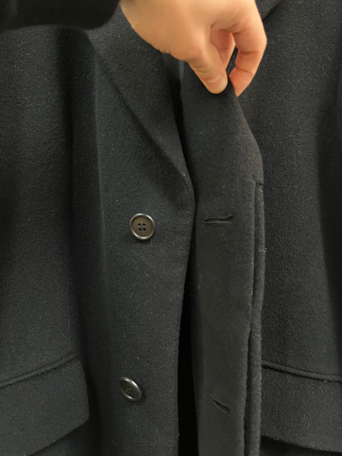 Farago 캐시미어 울 혼방 코트 블랙 L 상품이미지7