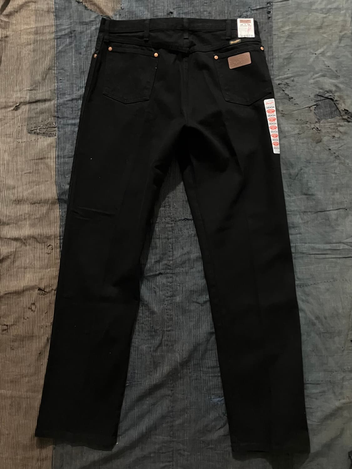 데드스탁 90s USA 빈티지 랭글러 13MWZWK 블랙 데님 팬츠 상품이미지3