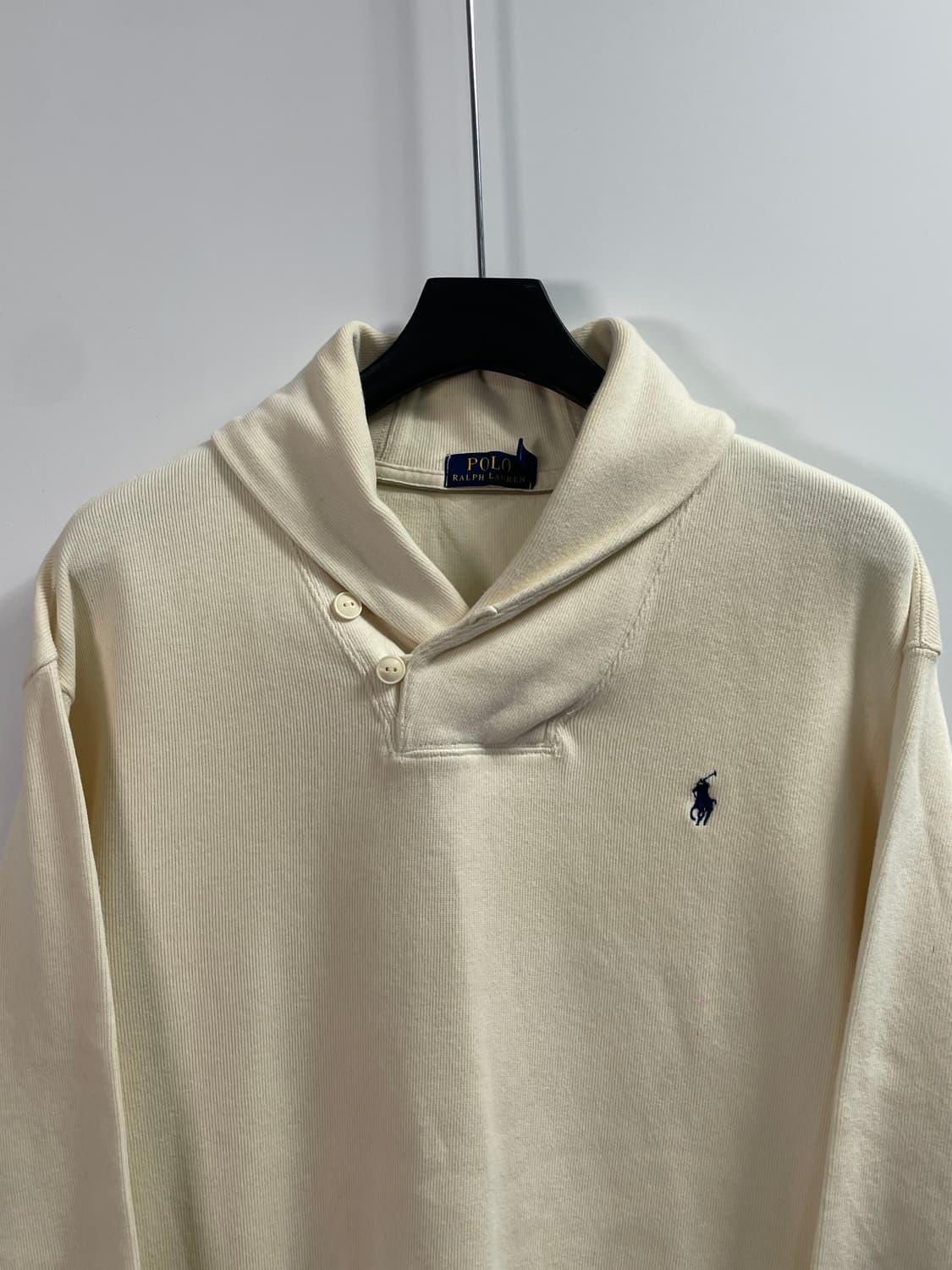 폴로 랄프로렌 크림 숄카라 맨투맨 (on.183) 상품이미지2