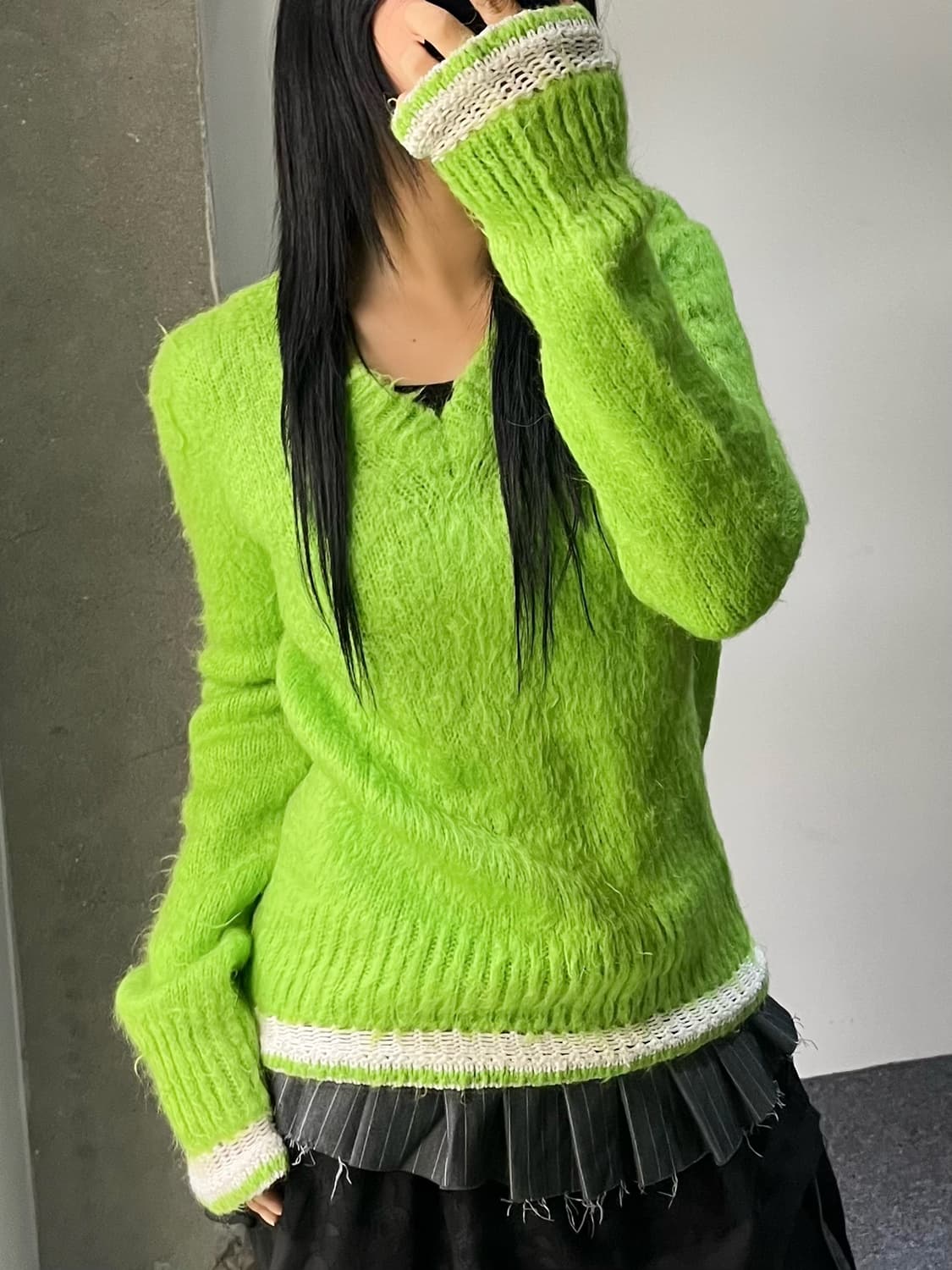 msgm 모헤어 아크릴 니트 상품이미지2