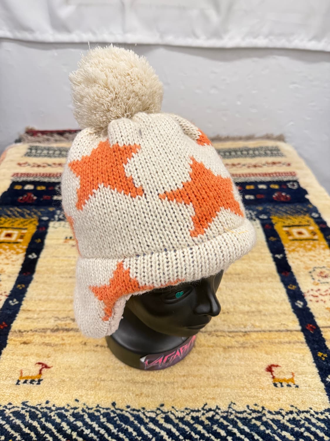 빈티지 별 니트 이어플랩 비니 상품이미지4