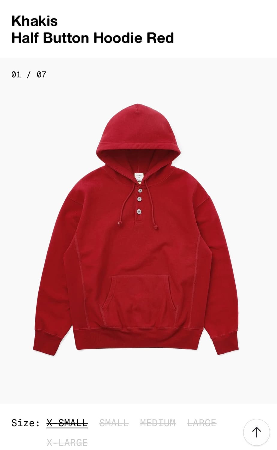 카키스 후드티 후디 (레드,그레이) 상품이미지1