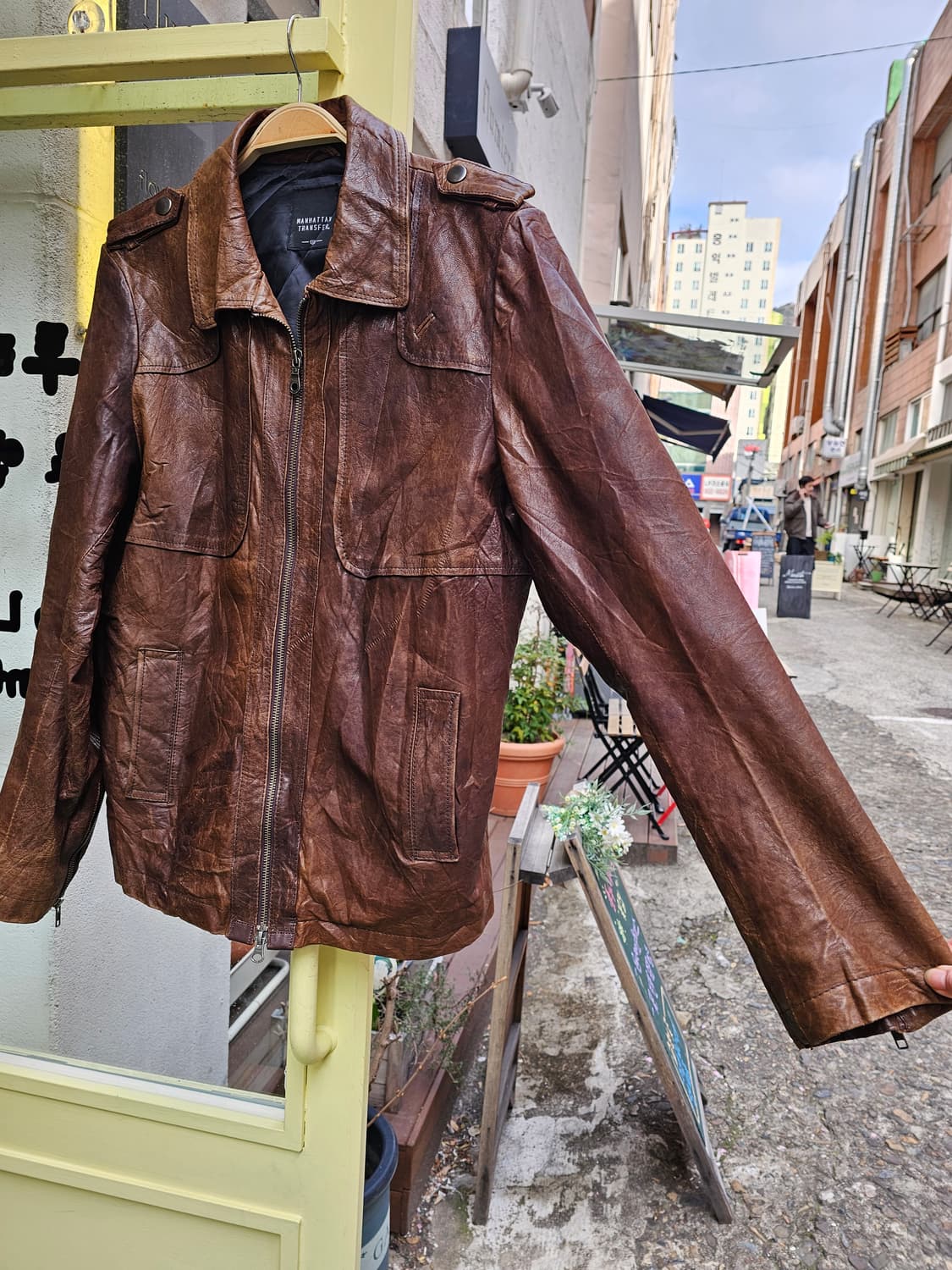 Manhattan Transfer 에이징 워싱 램스킨 싱글라이더 상품이미지6