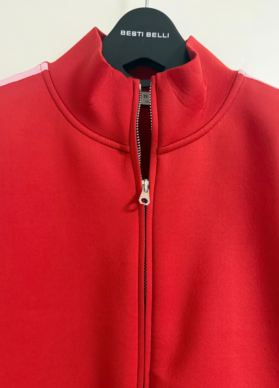 Sandro Racer Stripe Crepe Jacket In Red산 상품이미지3