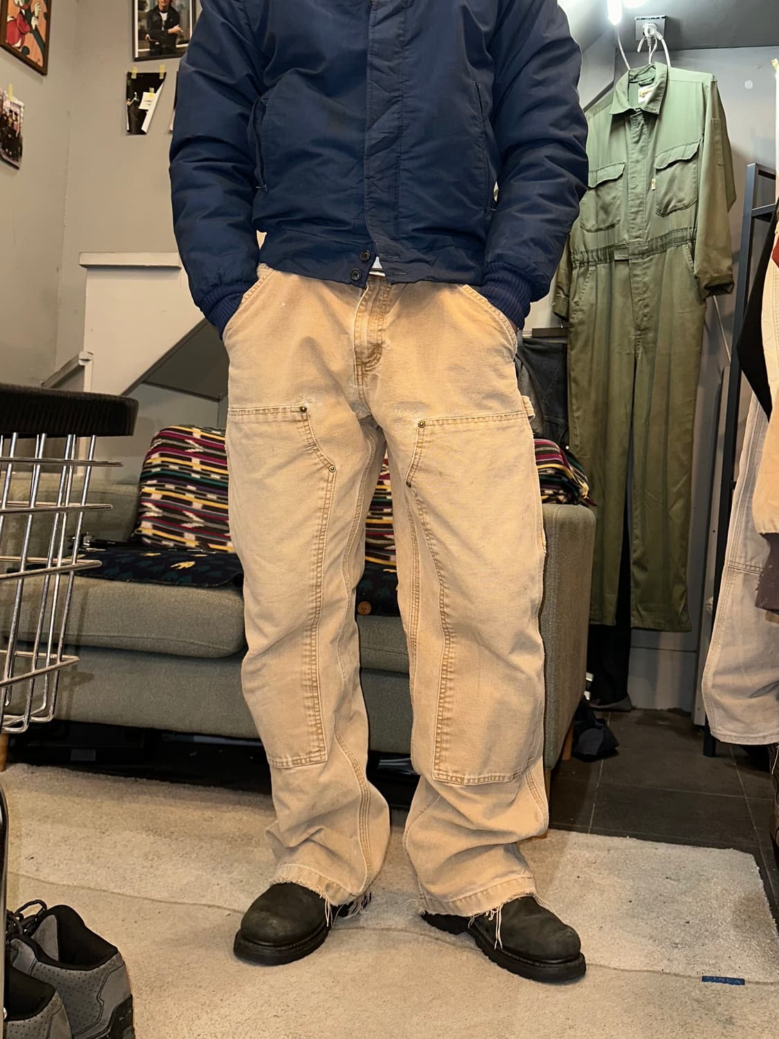 00’s Carhartt canvas double knee repair 상품이미지1