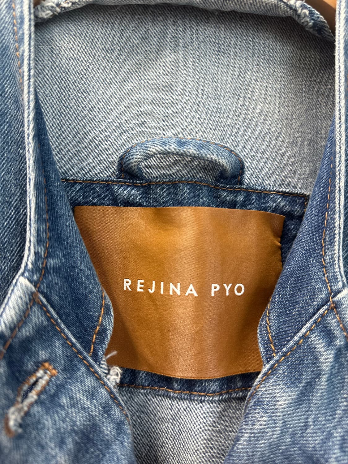 (XS)레지나표 노카라 데님 자켓 상품이미지6