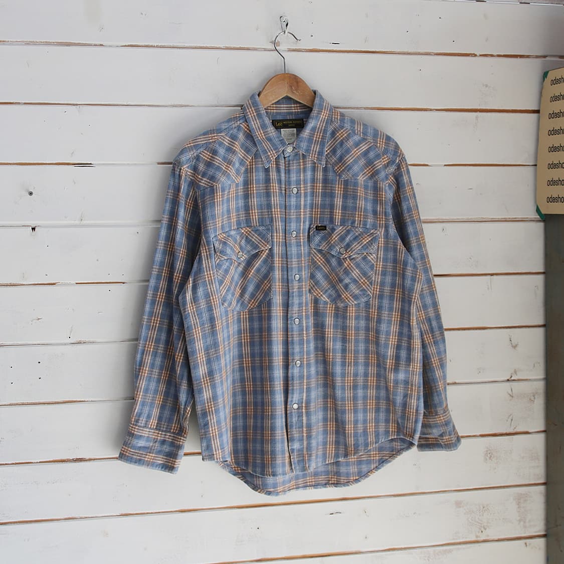 (착용컷) Lee x EDWIN 웨스턴 체크 셔츠 (남성용 100) 상품이미지2
