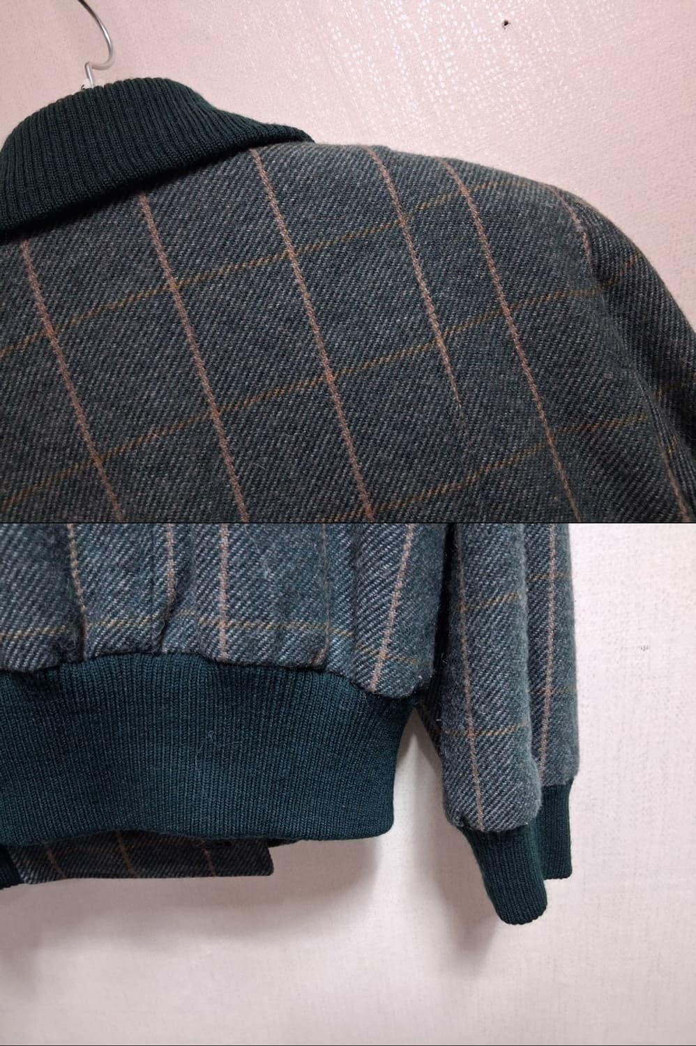 MELF 일본빈티지 그린체크 모직투피스 셋업 레트로가오리핏 55 66 2 상품이미지5