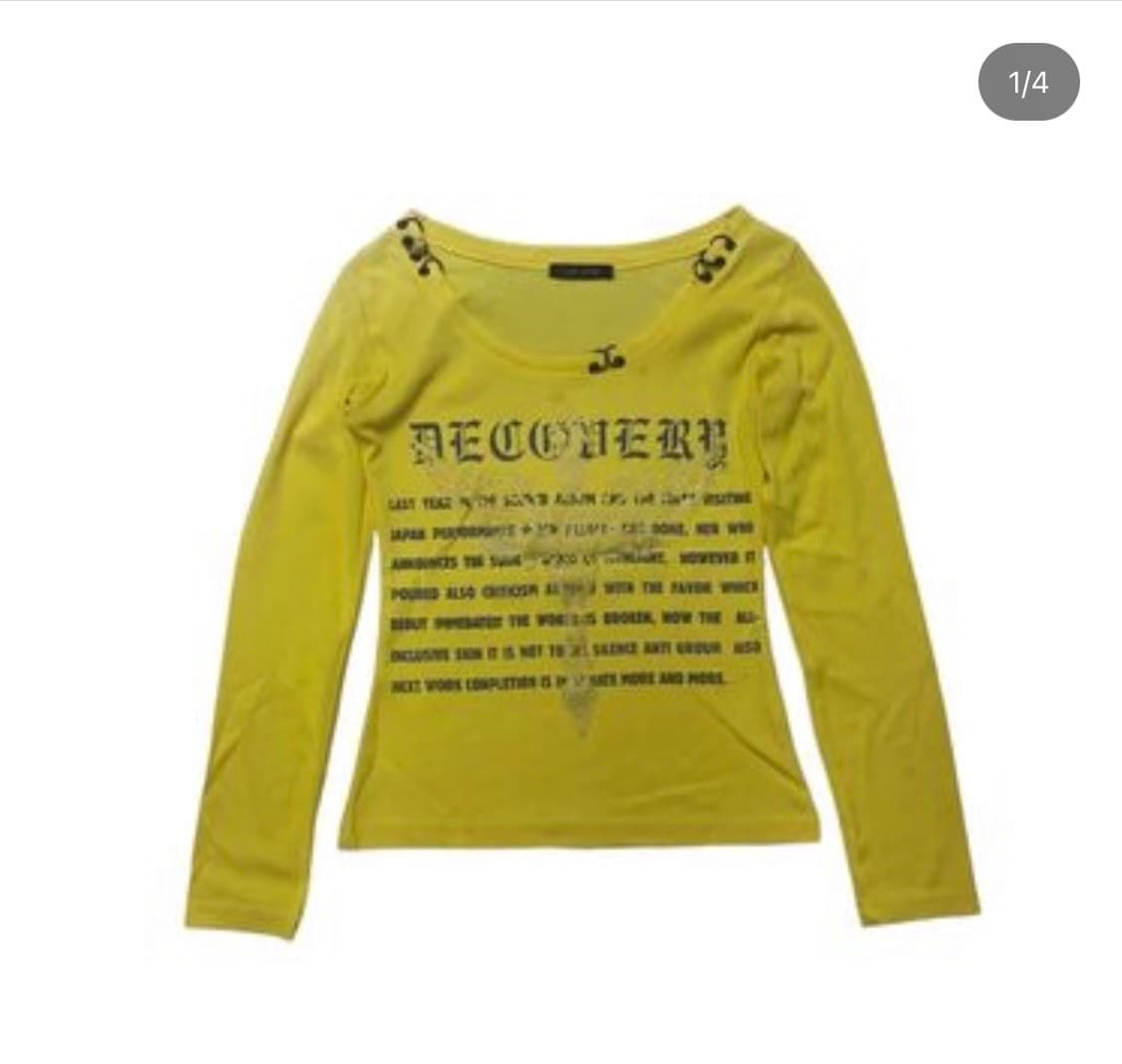 Y2k 그런지 고딕 스트랩 티셔츠 상품이미지1