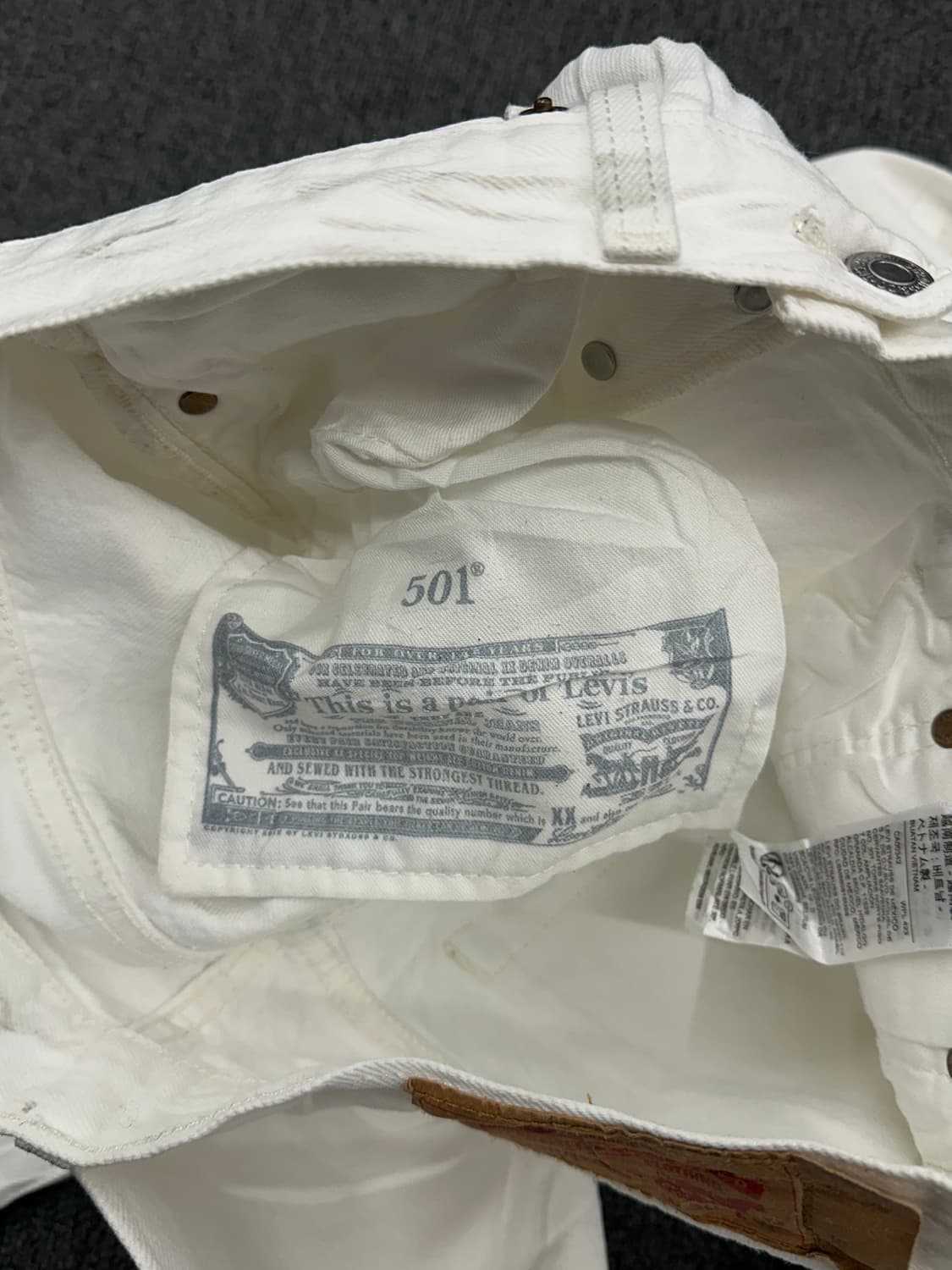 32)Levi’s 501 빈티지 화이트 데님팬츠 상품이미지4