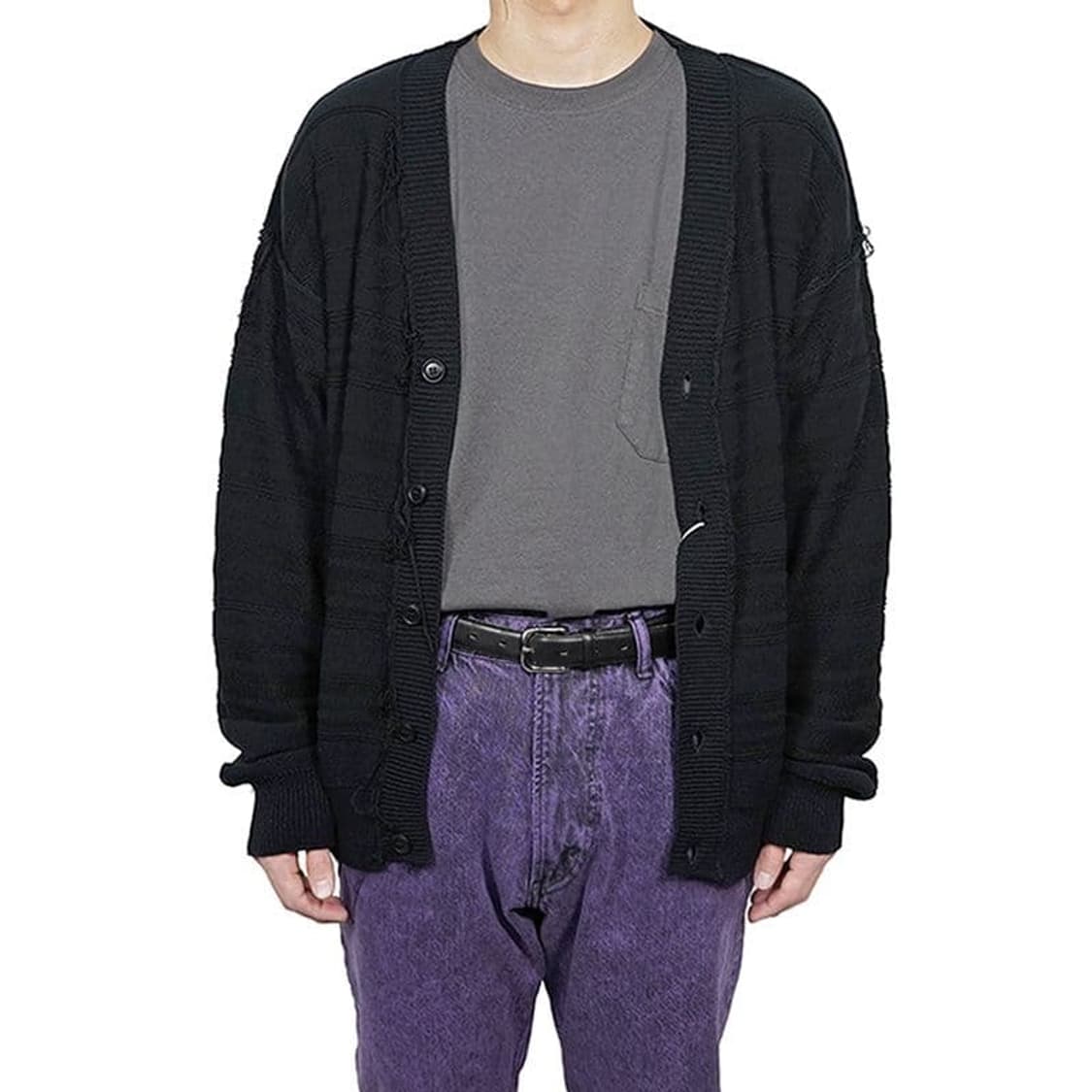 UNUSED 언유즈드 데미지 스트라이프 가디건 상품이미지2