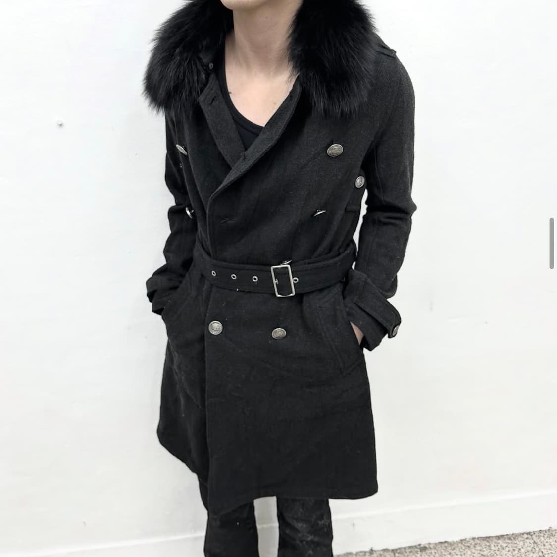 fur buckle detail coat 상품이미지1