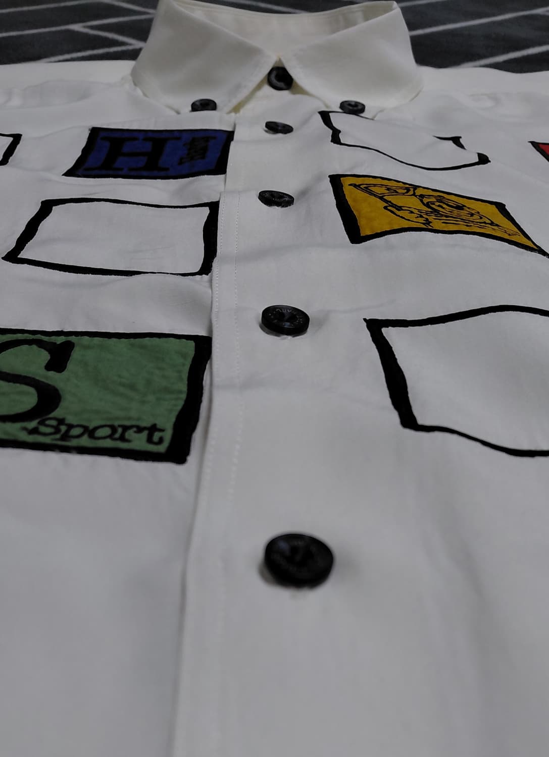 ​[L/실크혼방] HARDY AMIES SPORT 자수 레이온 셔츠 상품이미지4