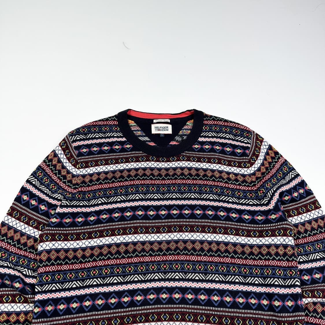타미힐피거 데님 노르딕 패턴 니트 (L) 상품이미지1