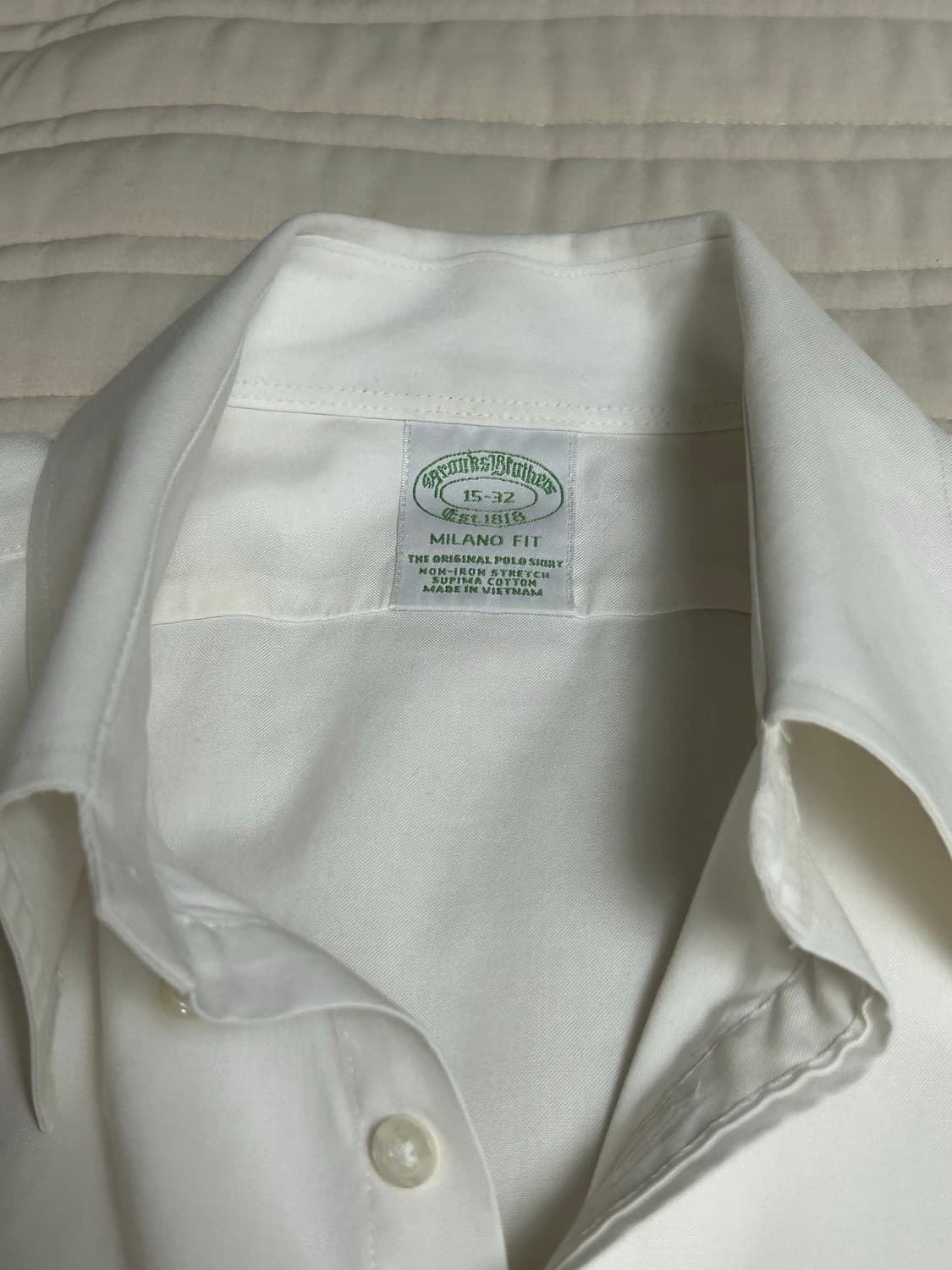 브룩스브라더스 화이트 셔츠 밀라노핏 15-32 상품이미지6