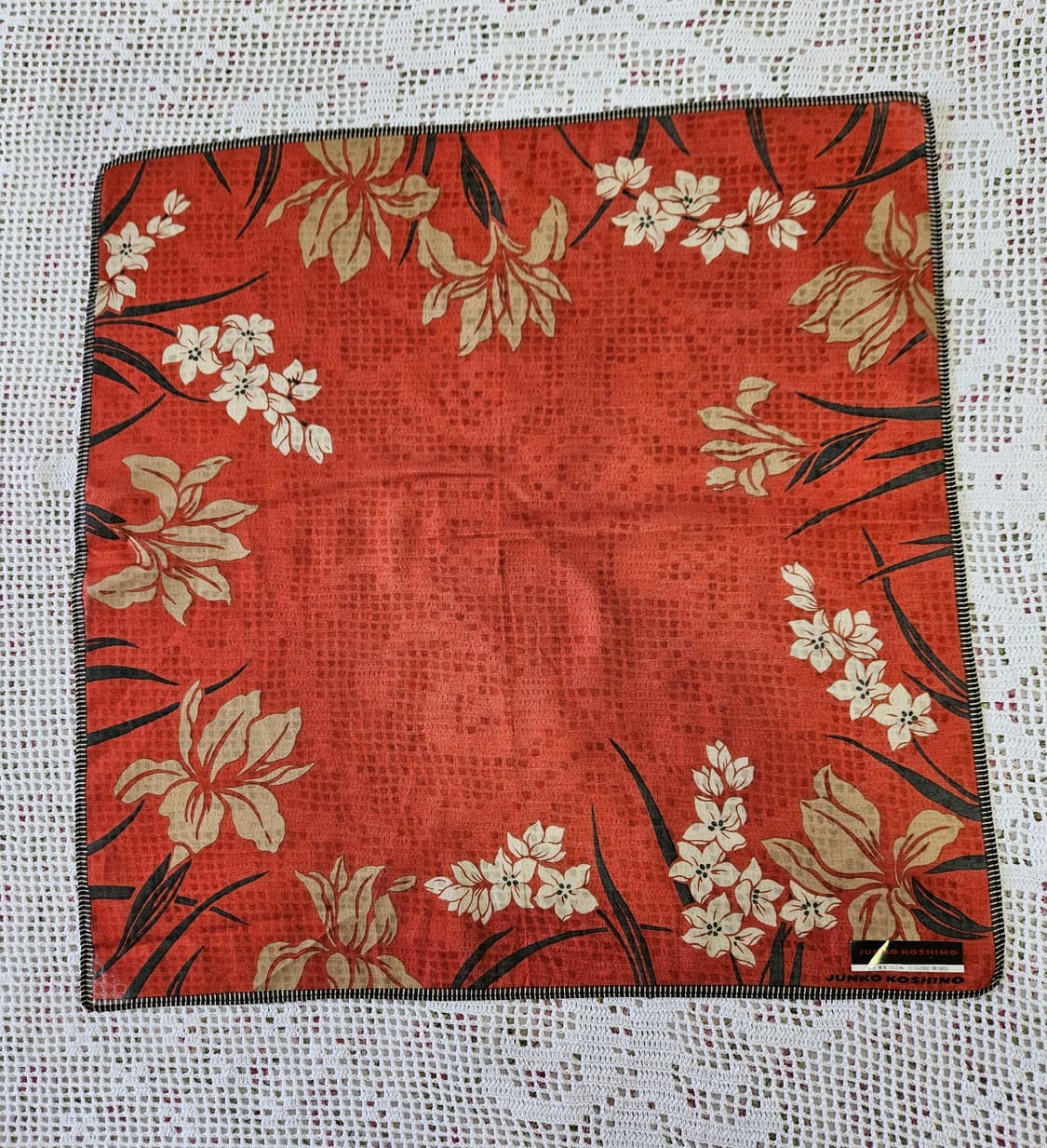 디자이너 플라워 손수건 3장 일괄 상품이미지5