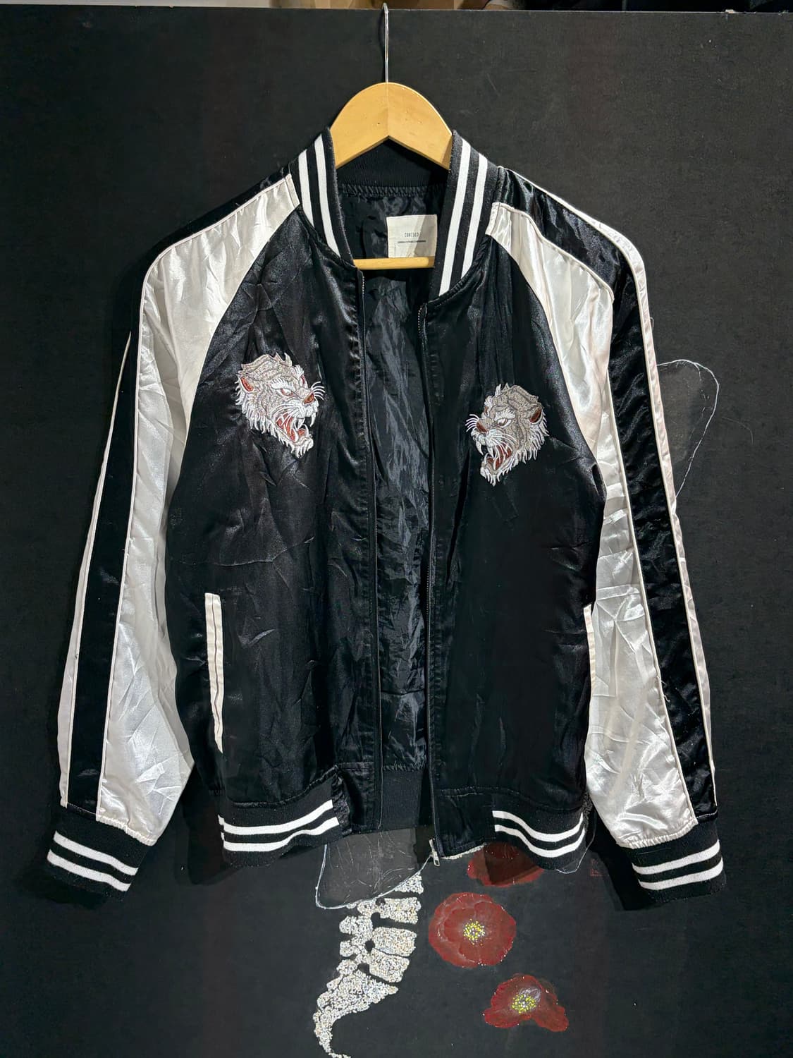 JPN 백호 오리엔탈 자수 스카잔 일본 빈티지 수니베어 스카쟌 M 상품이미지8