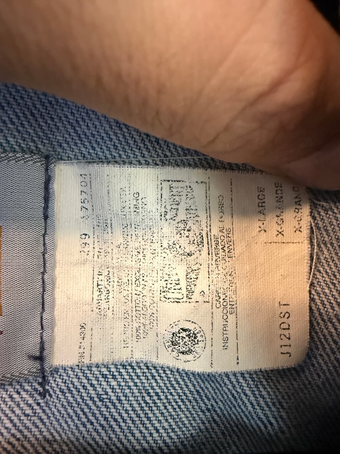  칼하트 80년대 오리지널 Denim jacket XL  상품이미지5