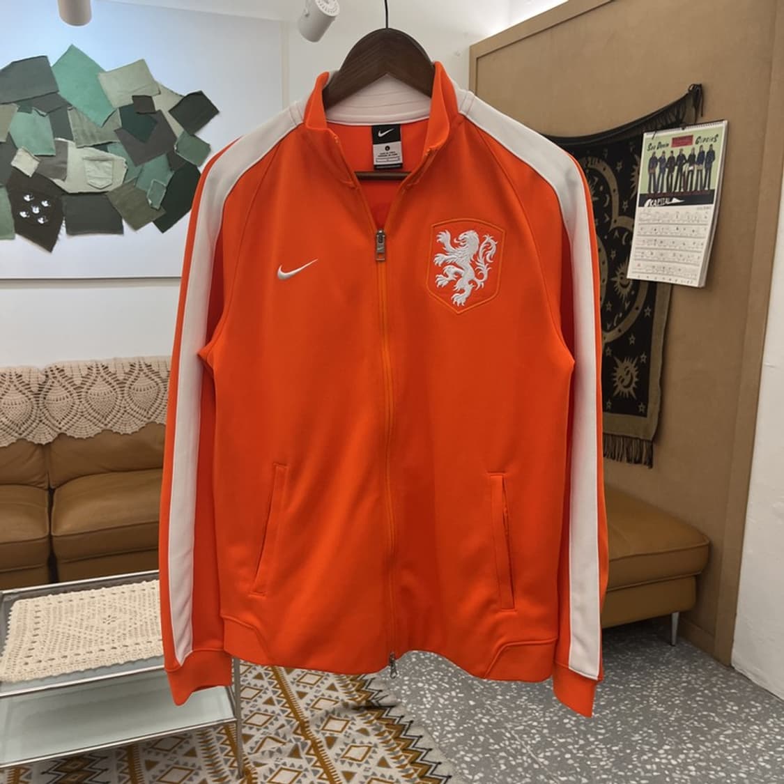 나이키 네덜란드 13-14 국대 Y2K 오렌지 져지 집업 L C11020 상품이미지3