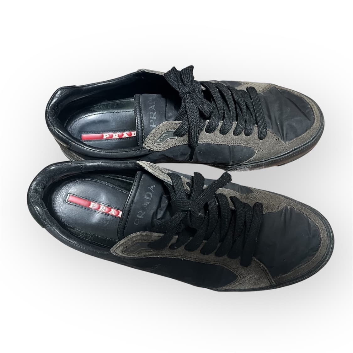 [270] 프라다 스포츠  카키 레더 나일론 스니커즈 상품이미지4