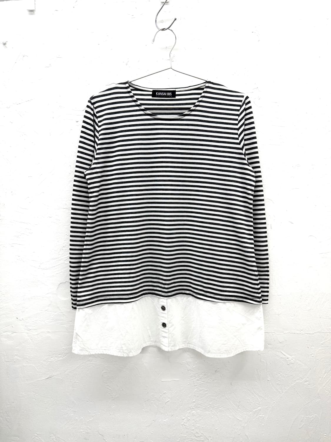 kansai bis 스트라이프 레이어드 롱슬리브 상품이미지1