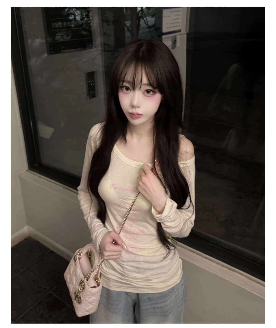 택o) 버니앤돌 New See-through T / Beige White 상품이미지2