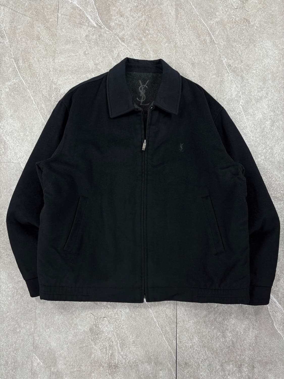 입생로랑 90‘ 울 블루종 자켓 상품이미지1