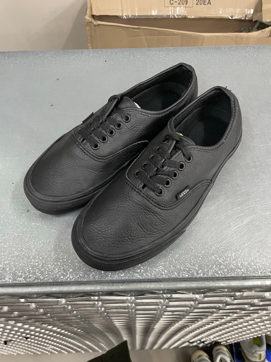 반스 어센틱 레더 블랙 265 상품이미지2