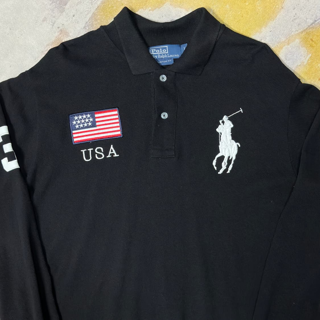 폴로랄프로렌 usa 성조기 빅포니 폴로긴팔 L 상품이미지2