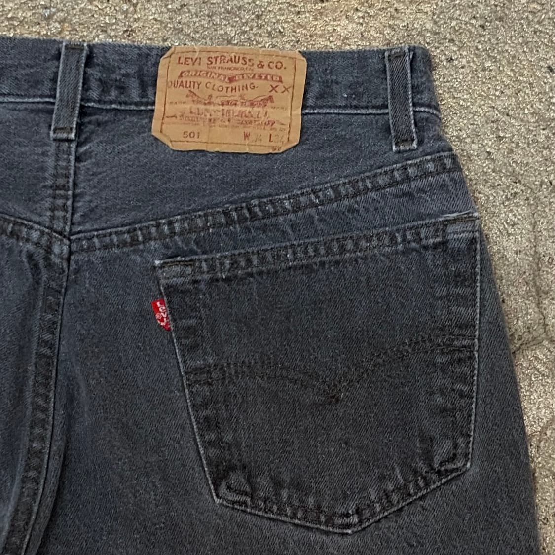90s Made in USA 빈티지 리바이스 501 블랙진 청반바지 상품이미지8