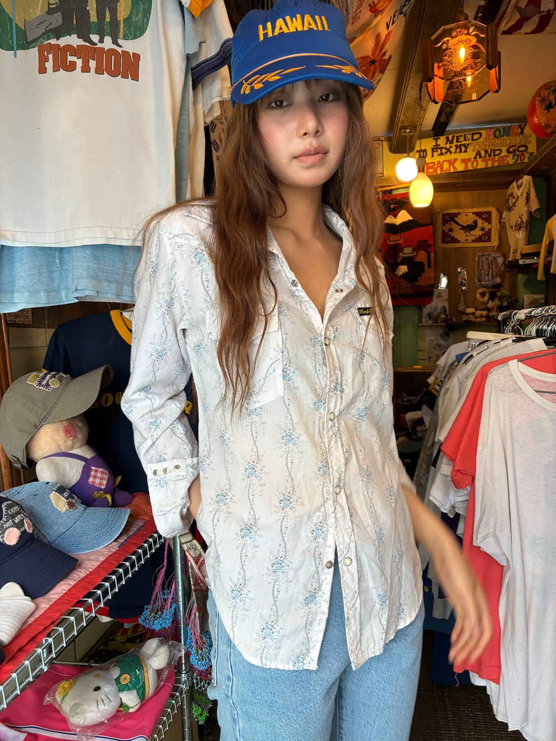 80‘s Wrangler Floral Western Shirt 상품이미지1