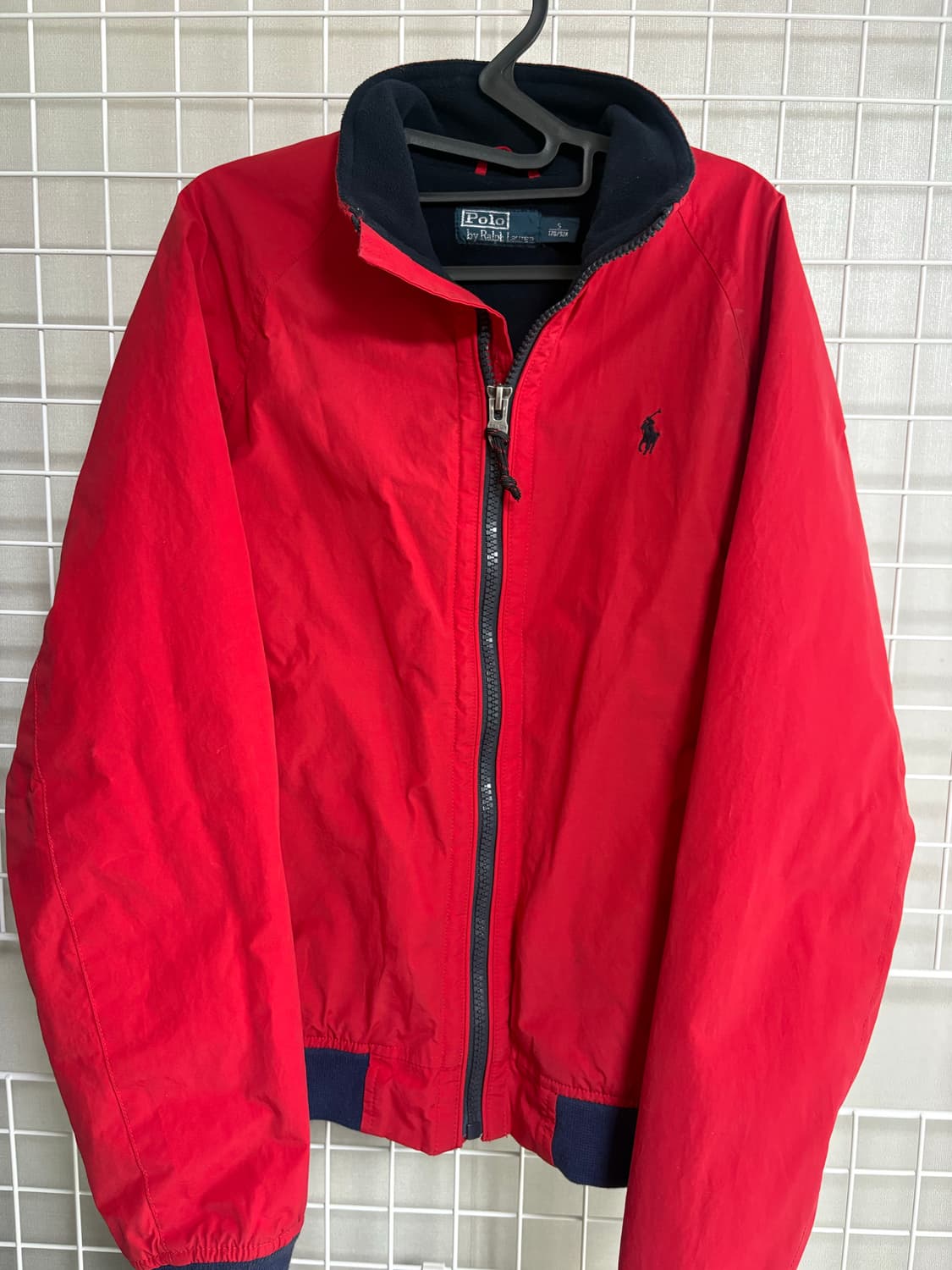 폴로 랄프로렌 14년식 레드 나일론 쉘 블루종 자켓 상품이미지1