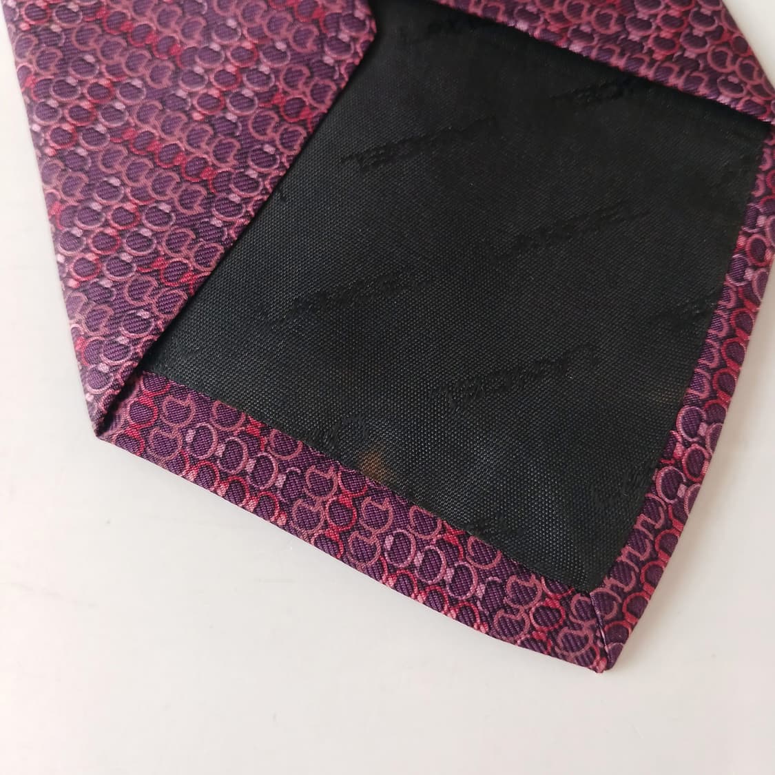 란셀 실크 퍼플 패턴 넥타이 9.6cm A등급 A19824 상품이미지9