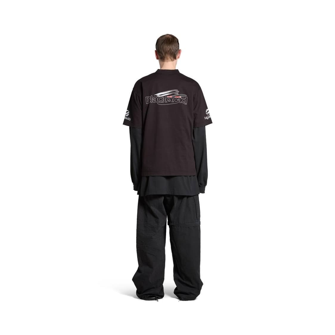 발렌시아가 AI 제너레이티드 인사이드 아웃 티셔츠 블랙 3사이즈 상품이미지3